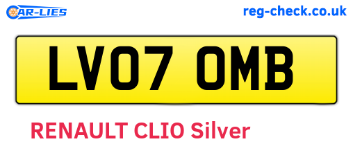 LV07OMB are the vehicle registration plates.
