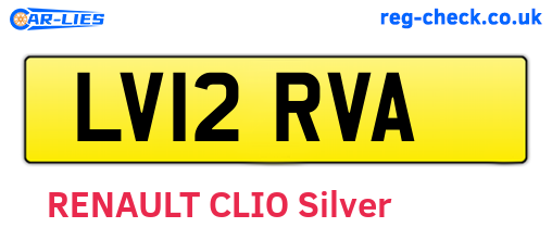 LV12RVA are the vehicle registration plates.