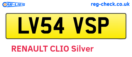 LV54VSP are the vehicle registration plates.