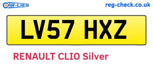 LV57HXZ are the vehicle registration plates.