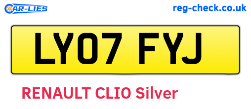 LY07FYJ are the vehicle registration plates.
