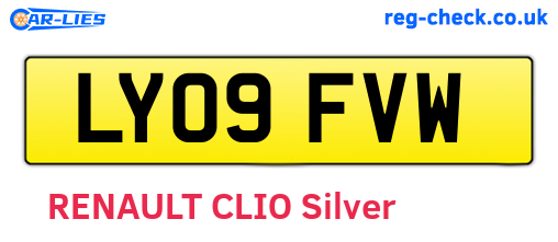 LY09FVW are the vehicle registration plates.