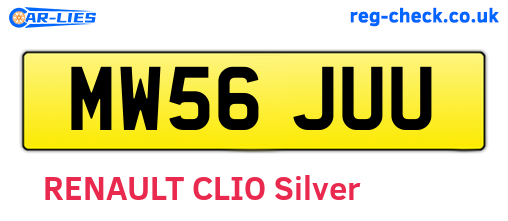 MW56JUU are the vehicle registration plates.