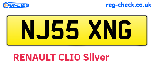 NJ55XNG are the vehicle registration plates.