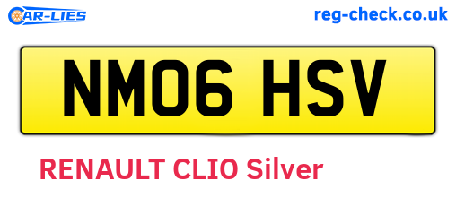 NM06HSV are the vehicle registration plates.