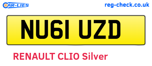 NU61UZD are the vehicle registration plates.