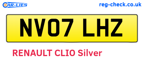 NV07LHZ are the vehicle registration plates.