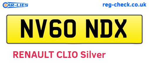 NV60NDX are the vehicle registration plates.