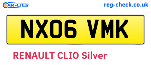 NX06VMK are the vehicle registration plates.