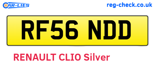 RF56NDD are the vehicle registration plates.