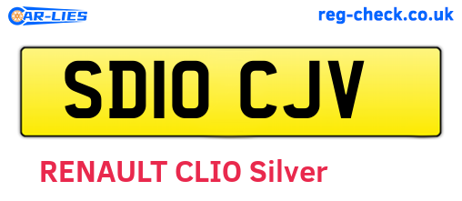 SD10CJV are the vehicle registration plates.