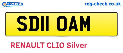 SD11OAM are the vehicle registration plates.