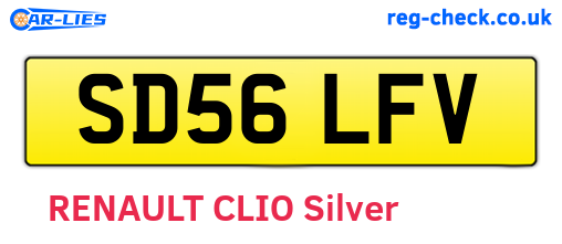 SD56LFV are the vehicle registration plates.