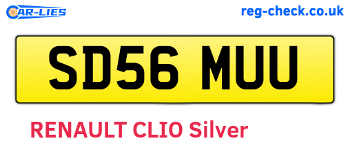 SD56MUU are the vehicle registration plates.