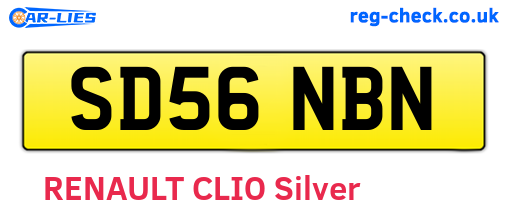 SD56NBN are the vehicle registration plates.