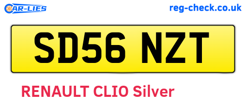 SD56NZT are the vehicle registration plates.
