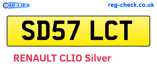 SD57LCT are the vehicle registration plates.