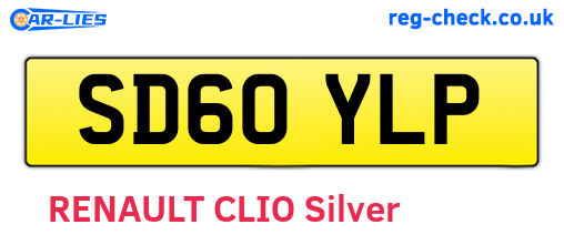 SD60YLP are the vehicle registration plates.