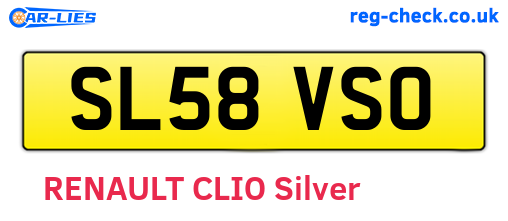 SL58VSO are the vehicle registration plates.
