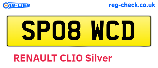 SP08WCD are the vehicle registration plates.