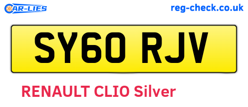 SY60RJV are the vehicle registration plates.