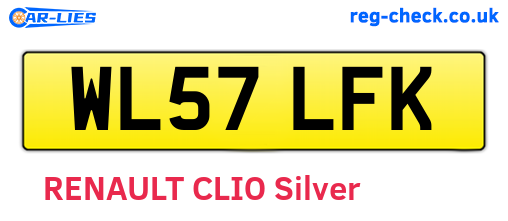 WL57LFK are the vehicle registration plates.