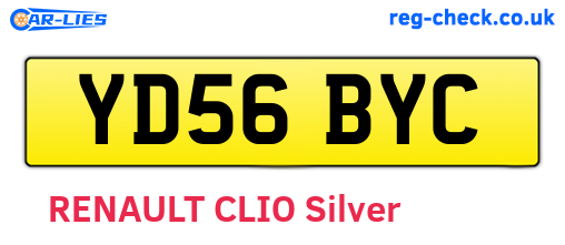 YD56BYC are the vehicle registration plates.