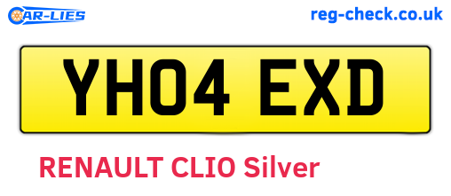 YH04EXD are the vehicle registration plates.