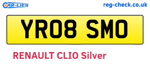 YR08SMO are the vehicle registration plates.