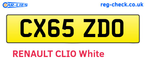 CX65ZDO are the vehicle registration plates.