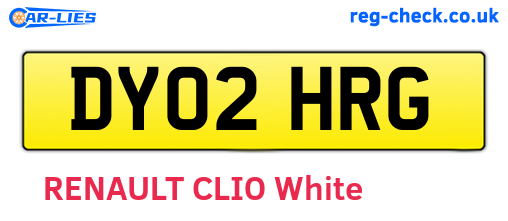DY02HRG are the vehicle registration plates.