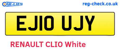 EJ10UJY are the vehicle registration plates.
