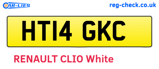 HT14GKC are the vehicle registration plates.