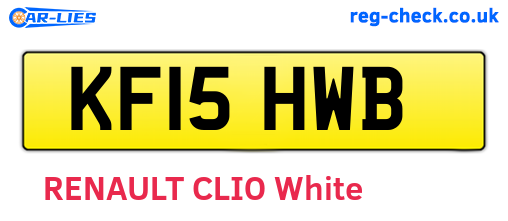 KF15HWB are the vehicle registration plates.