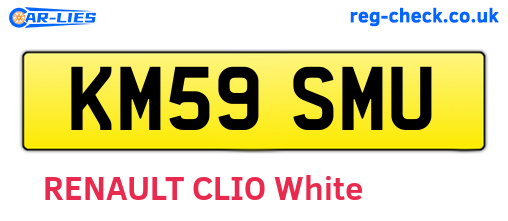 KM59SMU are the vehicle registration plates.