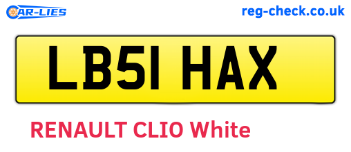 LB51HAX are the vehicle registration plates.