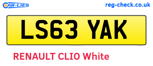 LS63YAK are the vehicle registration plates.