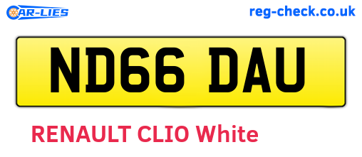 ND66DAU are the vehicle registration plates.