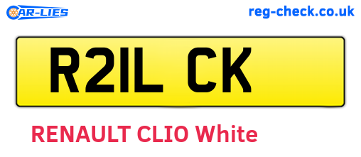 R21LCK are the vehicle registration plates.
