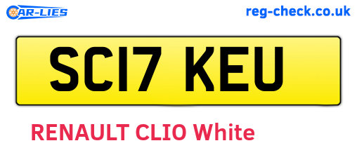 SC17KEU are the vehicle registration plates.