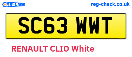 SC63WWT are the vehicle registration plates.