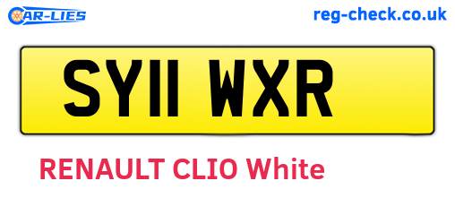 SY11WXR are the vehicle registration plates.