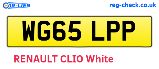 WG65LPP are the vehicle registration plates.