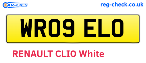 WR09ELO are the vehicle registration plates.