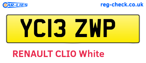 YC13ZWP are the vehicle registration plates.