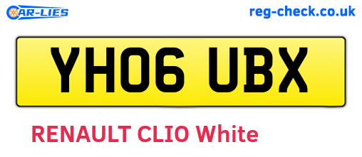 YH06UBX are the vehicle registration plates.