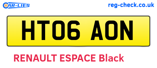 HT06AON are the vehicle registration plates.