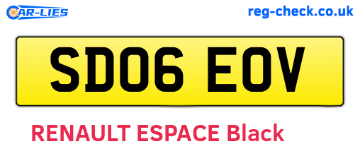 SD06EOV are the vehicle registration plates.