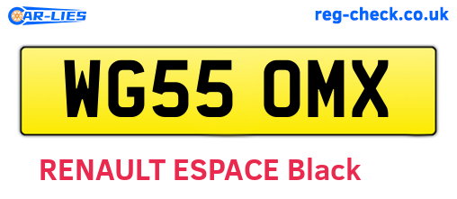 WG55OMX are the vehicle registration plates.