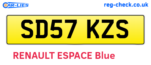 SD57KZS are the vehicle registration plates.